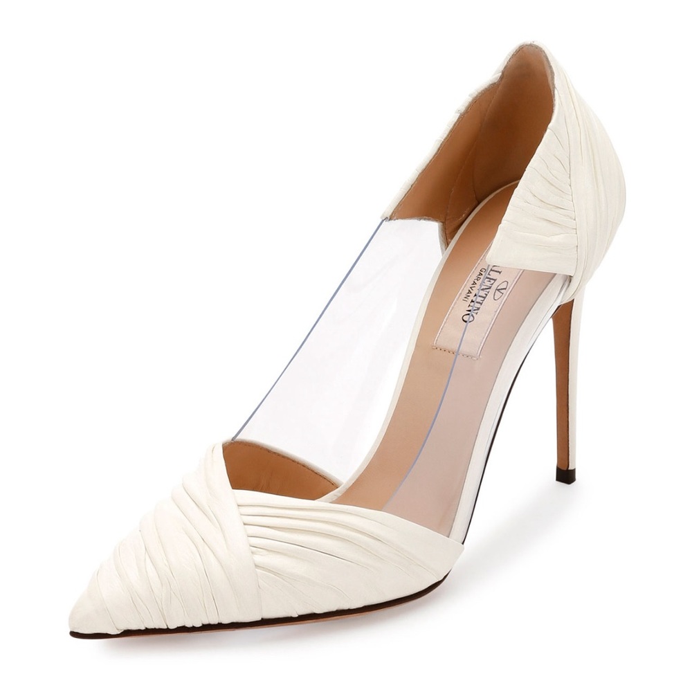 Valentino Garavani B-Drape Leather Pumps